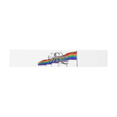 Gay Pride Rainbow Flags Wedding Belly Band Uitnodigingen Wikkel (Vlak)