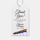 Gay Pride Rainbow Flags Wedding Favor Dank je Cadeaulabel (Voorkant)