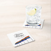 Gay Pride Rainbow Flags Wedding Onderzetters (Insitu)