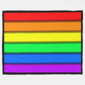 GAY PRIDE RAINBOW ... Fleece Deken (Voorkant (Horizontaal))
