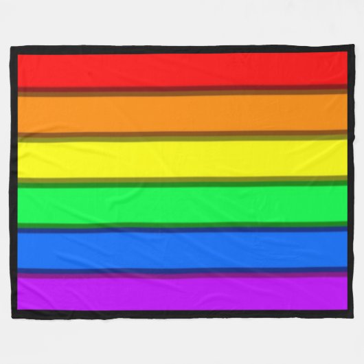 GAY PRIDE RAINBOW ... Fleece Deken (Voorkant (Horizontaal))