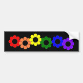 Gay Pride Rainbow Flowers Bumpersticker (Voorkant)