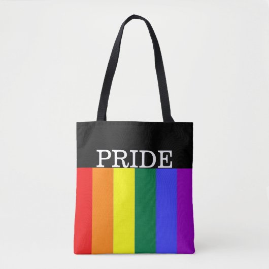 Gay Pride Rainbow gepersonaliseerd Tote Bag (Voorkant)