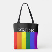 Gay Pride Rainbow gepersonaliseerd Tote Bag (Achterkant)
