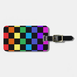 Gay Pride Rainbow Gifts - Rainbow Chessboard Bagagelabel