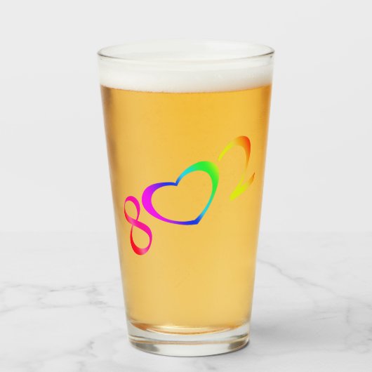 Gay Pride Rainbow Glas (Voorkant gevuld)