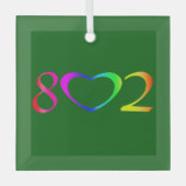 Gay Pride Rainbow Glas Ornament (Voorkant)