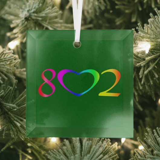 Gay Pride Rainbow Glas Ornament (Insitu)