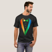Gay Pride Rainbow Grafische Tuxedo Mannen Vrouwen  T-shirt (Voorkant volledig)