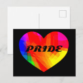 Gay PRIDE Rainbow Heart Briefkaart (Voorkant / Achterkant)