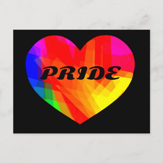 Gay PRIDE Rainbow Heart Briefkaart (Voorkant)