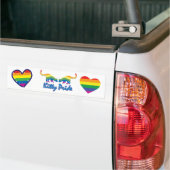Gay Pride Rainbow Heart Bumpersticker (Op Truck)