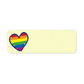 Gay Pride Rainbow Heart Etiket (Voorkant)