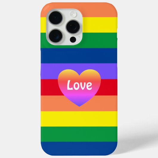 Gay Pride Rainbow Heart LGBTQ Gelijkheid Case-Mate iPhone Case (Achterkant)