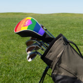 Gay Pride Rainbow Heart LGBTQ Gelijkheid Golfheadcover (Insitu)