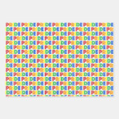 Gay PRIDE Rainbow Heart Love LGBTQ Inpakpapier Vel (Voorkant 2)