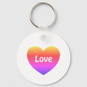 Gay Pride Rainbow Heart Love LGBTQ Sleutelhanger