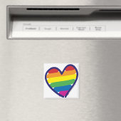 Gay Pride Rainbow Heart Magneet (Insitu (Vaatwasser))