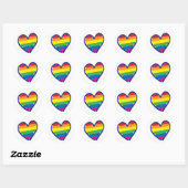 Gay Pride Rainbow Heart Ronde Sticker (Vel)