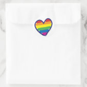 Gay Pride Rainbow Heart Ronde Sticker (Tas)
