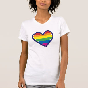 Gay Pride Rainbow Heart T-shirt