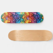 Gay Pride Rainbow Hearts Doves LGBTQ+ Skateboard (Horizontaal)