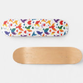Gay Pride Rainbow Hearts Doves LGBTQ+ Skateboard (Horizontaal)