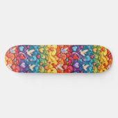 Gay Pride Rainbow Hearts LGBTQ+ Skateboard (Horizontaal)