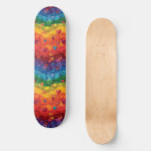 Gay Pride Rainbow Hearts LGBTQ+ Skateboard (Voorkant)