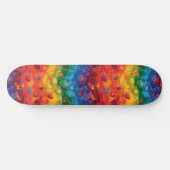 Gay Pride Rainbow Hearts LGBTQ+ Skateboard (Horizontaal)