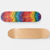 Gay Pride Rainbow Hearts LGBTQ+ Skateboard (Horizontaal)