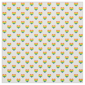Gay Pride Rainbow Hearts Pattern Stof