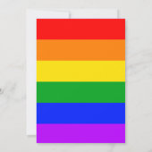 Gay Pride Rainbow Huwelijksuitnodiging - Zwarte te Kaart (Achterkant)