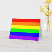 Gay Pride Rainbow-Kaart (puur kleuren) Kaart (Gele Bloem)