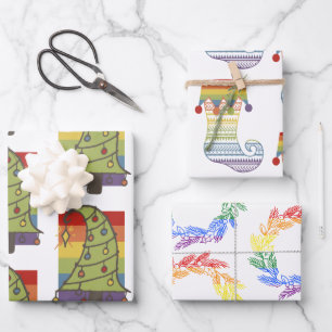 Gay Pride Rainbow kerst Inpakpapier Vel