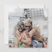 Gay Pride Rainbow kerstbomen, gepersonaliseerd Feestdagenkaart (Achterkant)