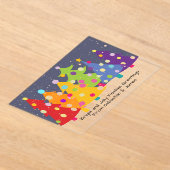 Gay Pride Rainbow kerstbomen LGBT Acryl Uitnodigingen (Laagn)