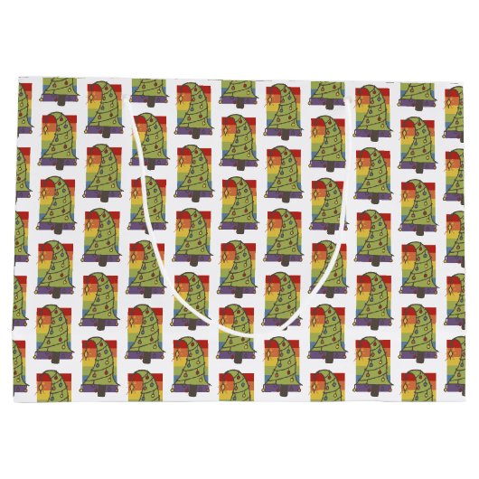 Gay Pride Rainbow - kerstboom Groot Cadeauzakje (Achterkant)