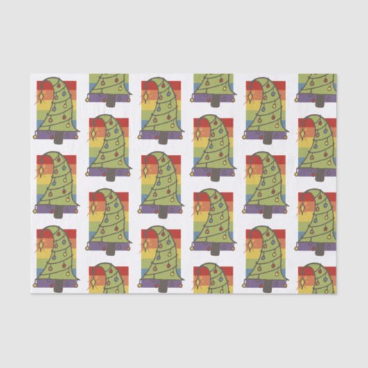 Gay Pride Rainbow - kerstboom Tissuepapier (Voorkant)