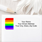 Gay Pride Rainbow Left Edge Return Address Label (Insitu)