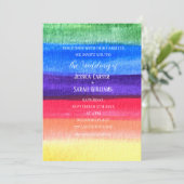 Gay Pride Rainbow Lesbian LGBT Wedding Kaart (Staand voorkant)