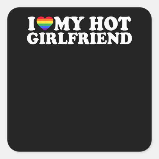 Gay Pride Rainbow LGBT Love Vierkante Sticker (Voorkant)