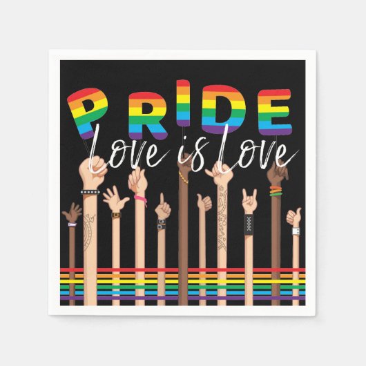 Gay Pride Rainbow LGBT Party Servet (Voorkant)