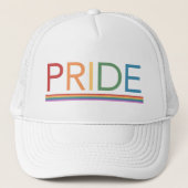 Gay PRIDE Rainbow LGBT Trucker Hat Trucker Pet (Voorkant)