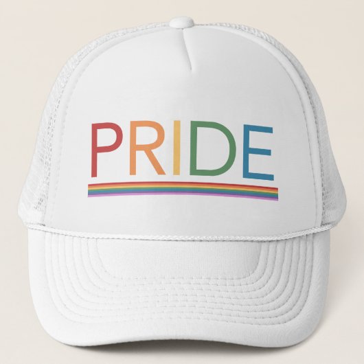 Gay PRIDE Rainbow LGBT Trucker Hat Trucker Pet (Voorkant)