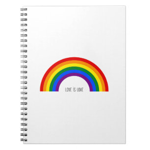 Gay Pride Rainbow Liefde is liefde. Notitieboek