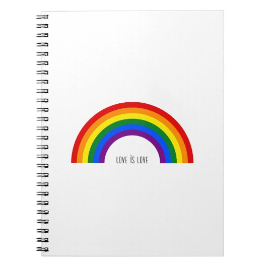 Gay Pride Rainbow Liefde is liefde. Notitieboek (Voorkant)