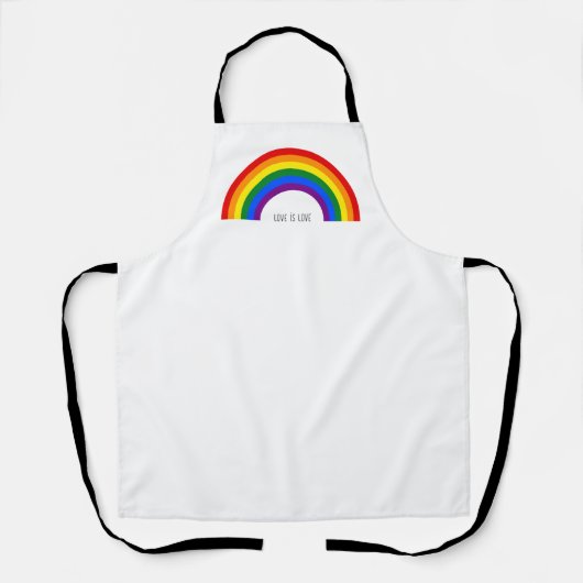 Gay Pride Rainbow Liefde is liefde. Schort (Voorkant)