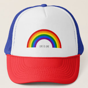 Gay Pride Rainbow Liefde is liefde. Trucker Pet