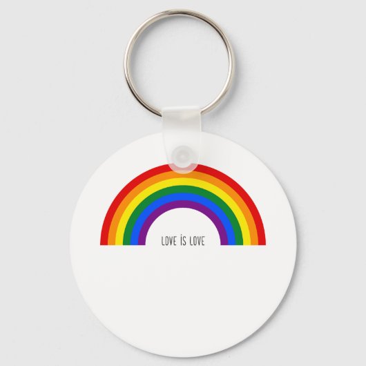 Gay Pride Rainbow Liefde Sleutelhanger (Voorkant)